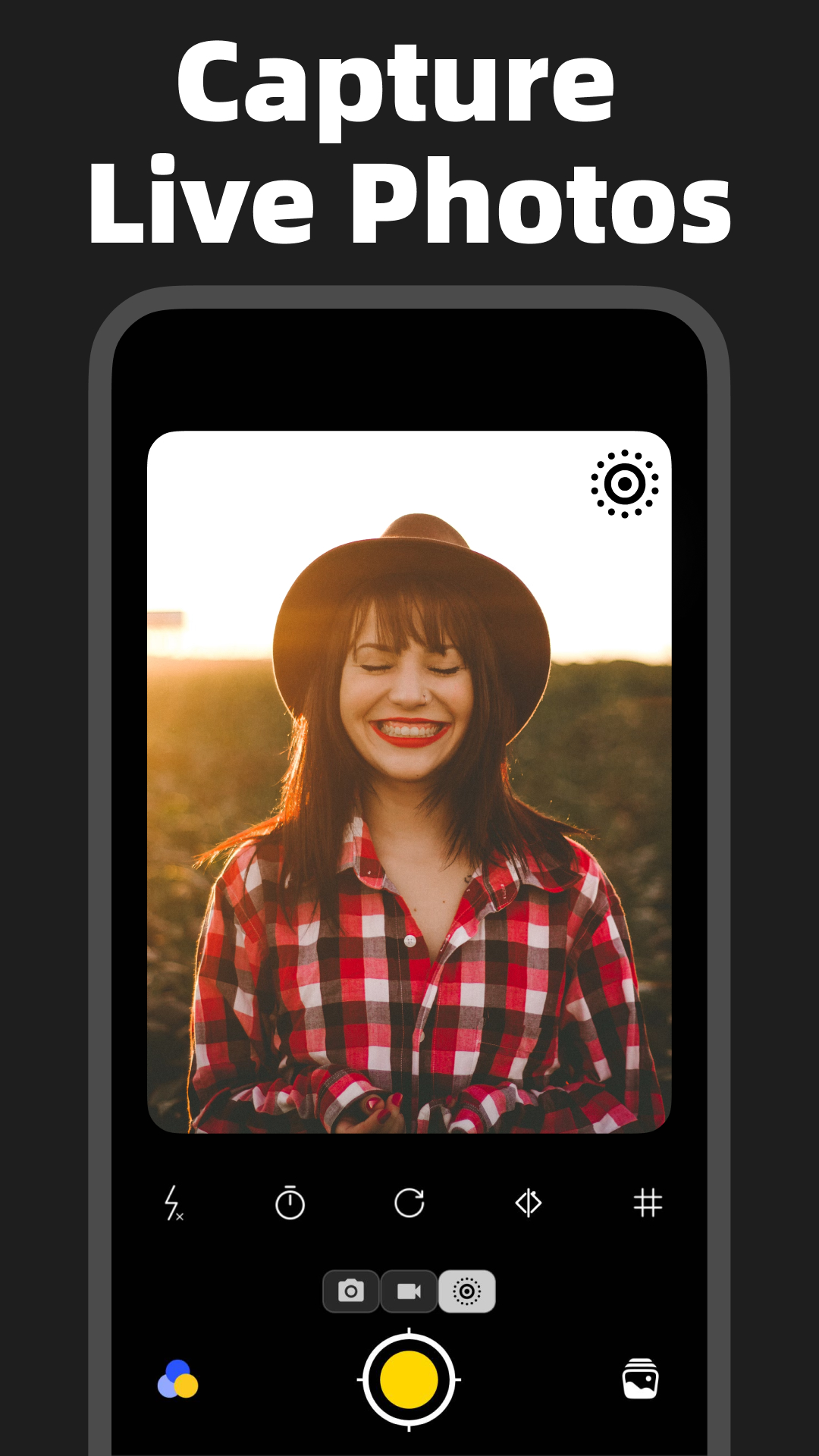 LivePhoto Camera App Interface