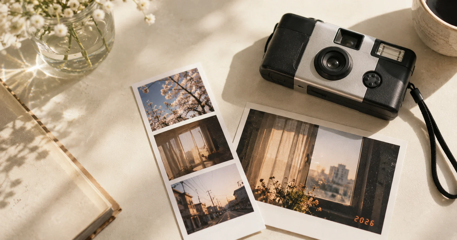 日付入りのフィルム写真とコンパクトカメラ
