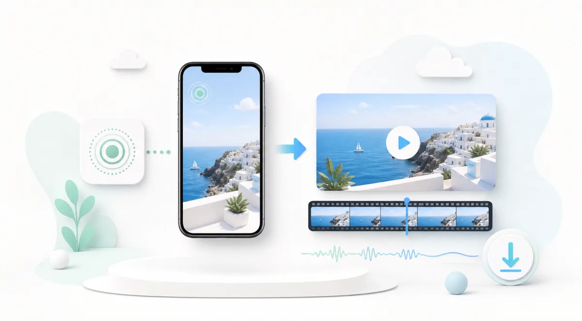 Live Photo to MP4 conversion illustration