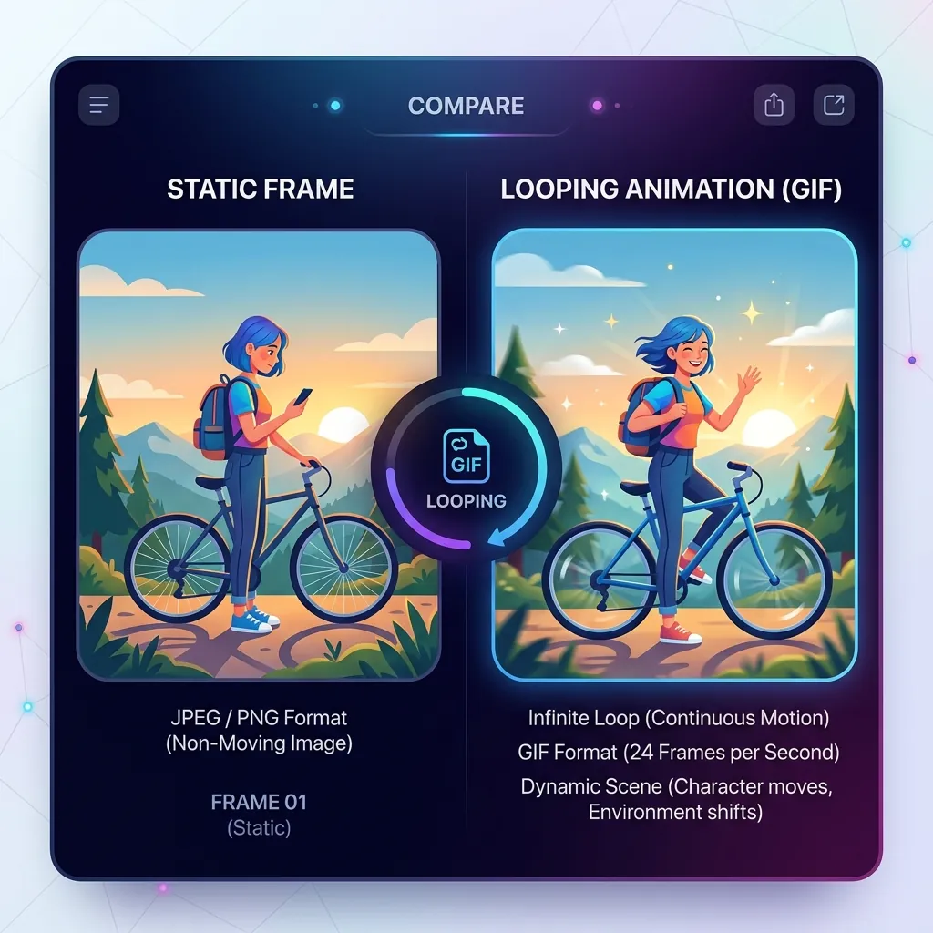 Still Frame vs Looping Animation
