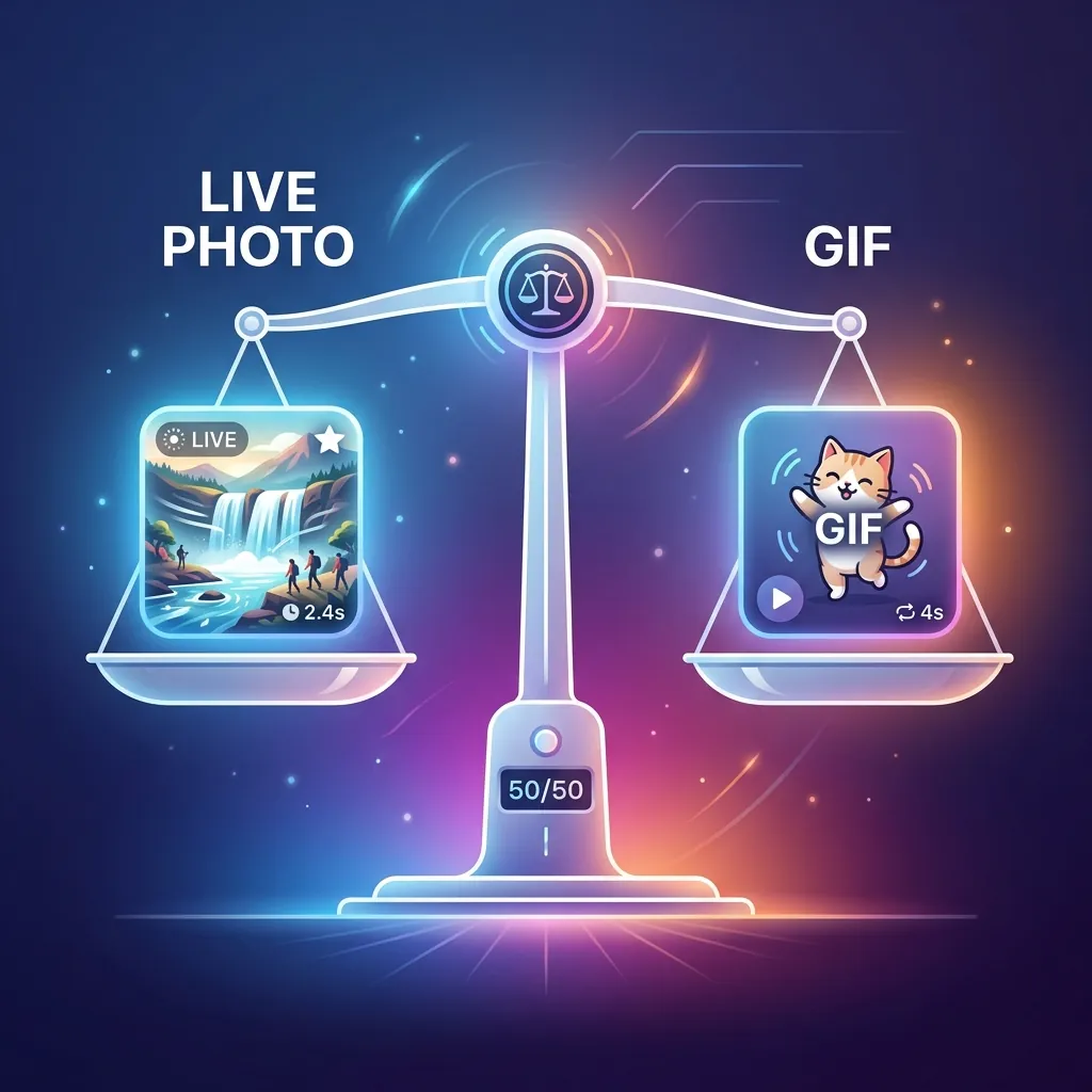 Live Photo vs GIF Comparison