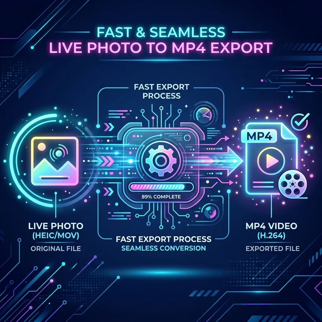 Export Live Photo to MP4 Process