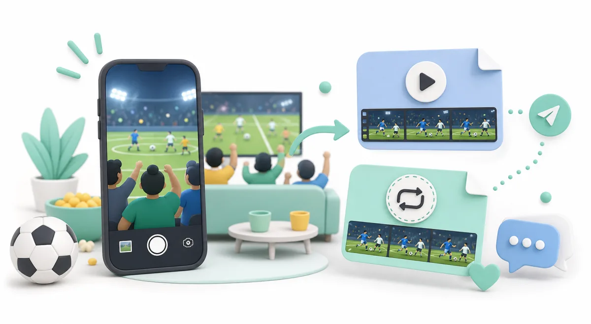 Sharing soccer watch-party Live Photos as video and GIF